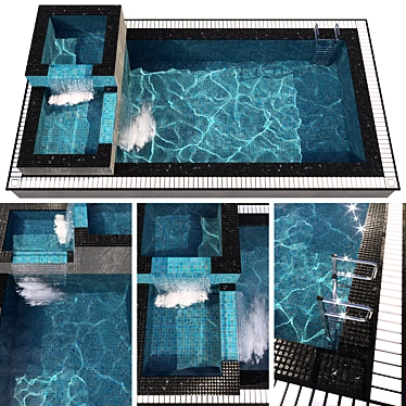 Sleek Water Caustics Pool 3D model image 1 