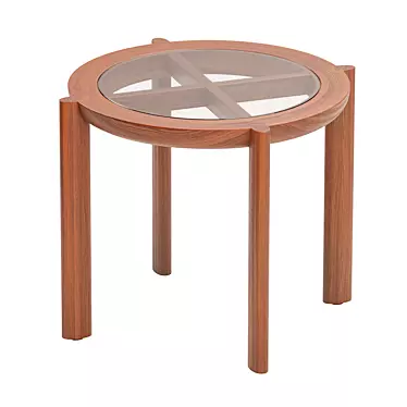 Sleek Spoke Coffee Table: Modern Design, Functional 3D model image 1 