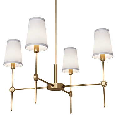 Elegant Mini Point Chandelier 3D model image 1 