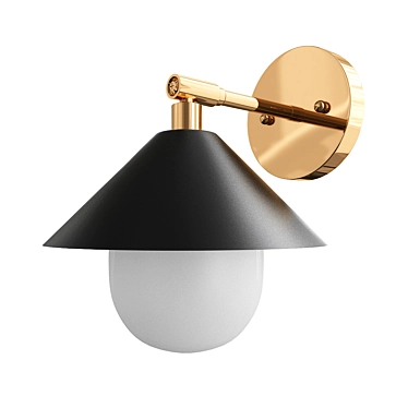 Modern Brass Wall Lamp 3D model image 1 