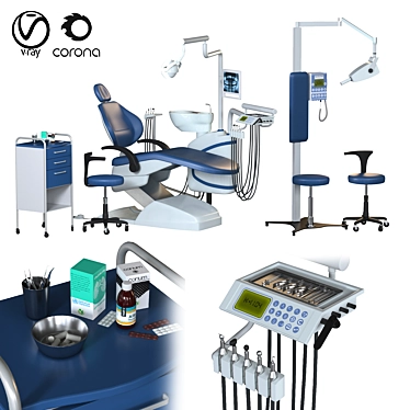 Advanced Dental Chair Set 3D model image 1 