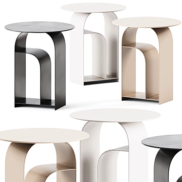 Sleek and Stylish Arcside Side Table 3D model image 1 