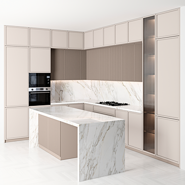 Modern Kitchen - Modular Design, High quality, Renders 3D model image 1 