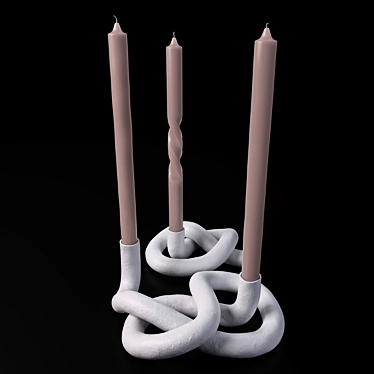 Elegant ASHA TAPER HOLDERS 3D model image 1 