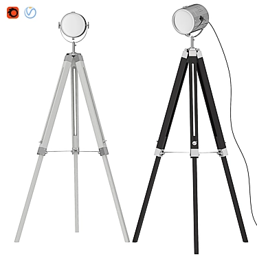 Modern Alzette Floor Lamp 3D model image 1 