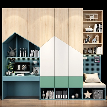 Children's Furniture Set 3D model image 1 