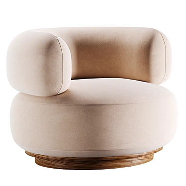 Split Armchair: Stylish and Functional 3D model image 1 