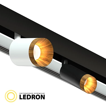 Modern Wooden Track Lights: Sagi S60 & S40 3D model image 1 