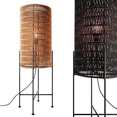 Dutch Bone Floor Lamp - Elegant Lighting 3D model image 1 