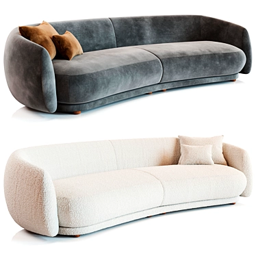 Luxurious Moroso Pacific Sofa 3D model image 1 