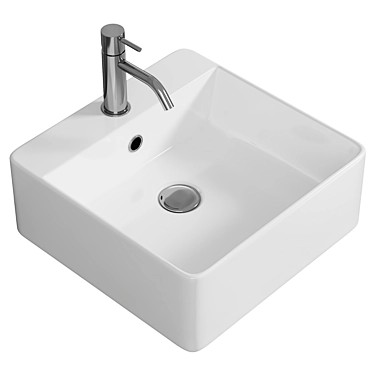 Sleek and Stylish SantiLine Washbasin 3D model image 1 