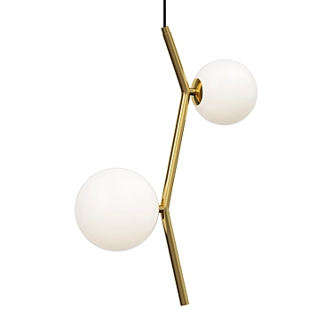 Mathia 2 Pendant Light - Elegant Glass Shades 3D model image 1 