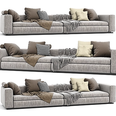 Modern design Minotti Leonard Sofa 3D model image 1 