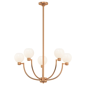 Elegant 5-Light Traditional Chandelier 3D model image 1 