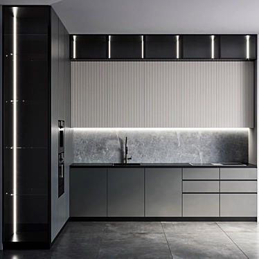 Gaggenau Kitchen Mesh: Height 300cm, 8.9m Area 3D model image 1 