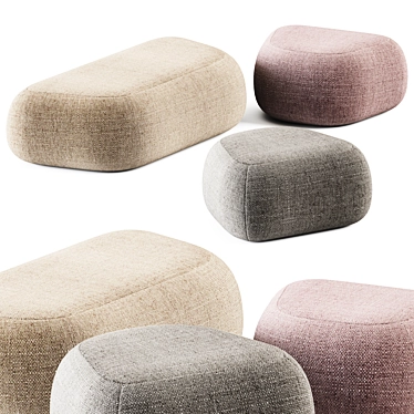 Elegant and Versatile Botera Pouf 3D model image 1 