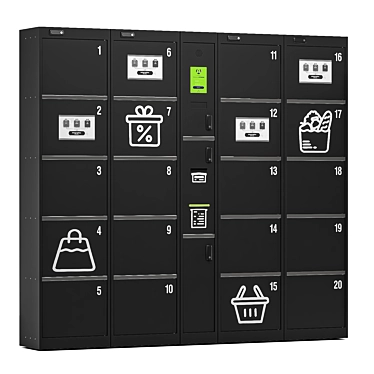 Automated Storage Cabinet 3D model image 1 