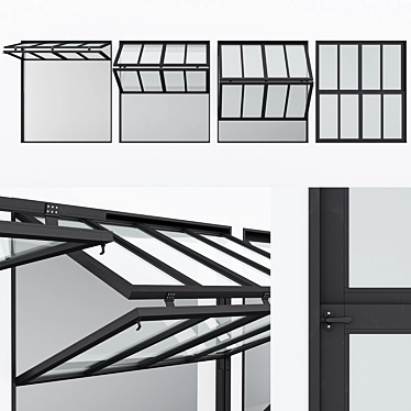 Sleek Aluminum Window 11 3D model image 1 