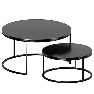 Scandi SteelWood Coffee Table 3D model image 1 