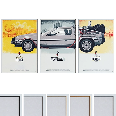 Back to the Future Poster Frame Set 3D model image 1 