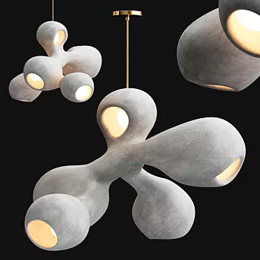 Rogan Pendant Light: Sculptural Elegance 3D model image 1 