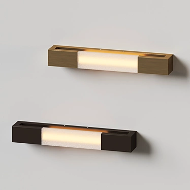 Sleek and Modern Ember Sconce 3D model image 1 