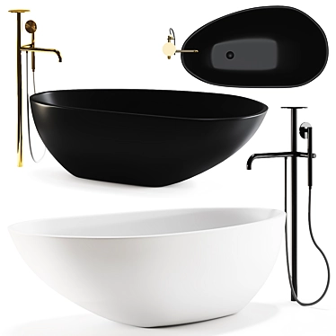 Scandinavian Shell Wash Basin 3D model image 1 