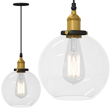 Elegant Modern Pendant Light 3D model image 1 