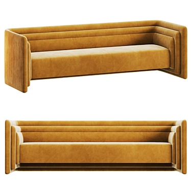 Saint-Germain Sofa & Bench: Luxurious Comfort by Fabrice Juan 3D model image 1 