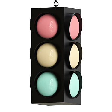 Retro Traffic Light Chandelier 3D model image 1 