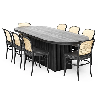 Elegant Dining Set 146 3D model image 1 