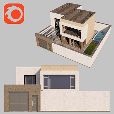 Cozy Cottage Home with Spacious Design 3D model image 1 