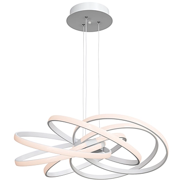 Elegant White Chandelier: Campbell 3D model image 1 