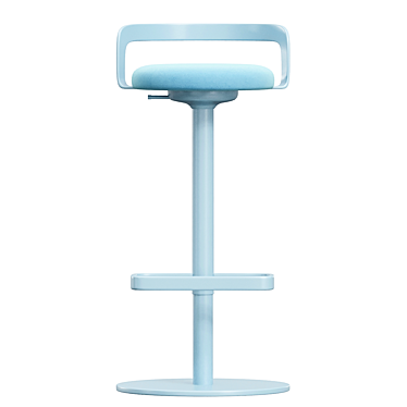 Modern Solid Wood Bar Stool 3D model image 1 