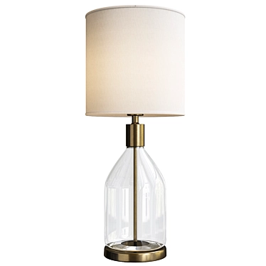 Gold Glass Yolanda Table Lamp 3D model image 1 