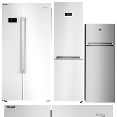 Beko Refrigerator Set: Cool & Spacious 3D model image 1 