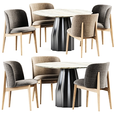 Abrey Chair by Calligaris and Burin Table by Viccarbe