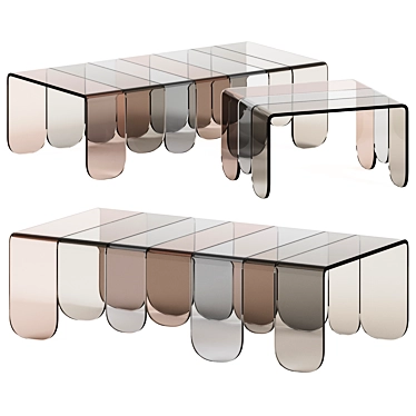 Lunapark Colored Murano Glass Coffee Table