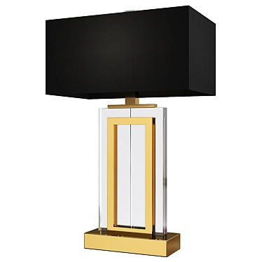 Elegant Crystal Table Lamp 3D model image 1 