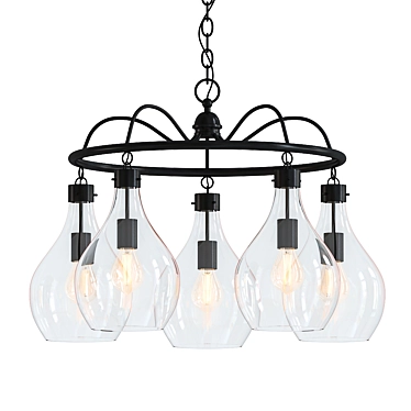 Savoy House Pulaski 5-Light Chandelier 3D model image 1 