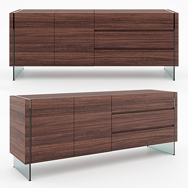 Dallas Collection Buffet Table - Elegant and Functional 3D model image 1 