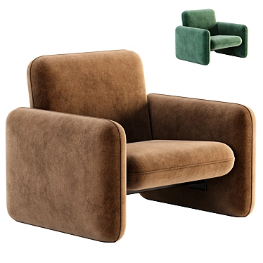 Wilkes Armchair: Stylish Comfort by Herman Miller 3D model image 1 