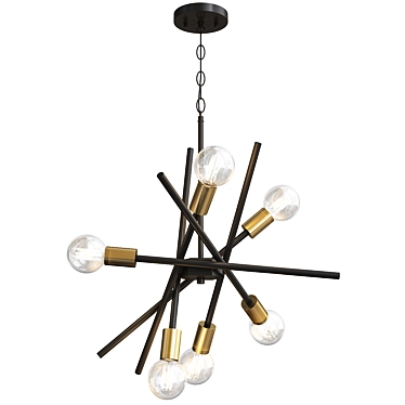 Scatter Burst Chandelier: Elegant Illumination 3D model image 1 