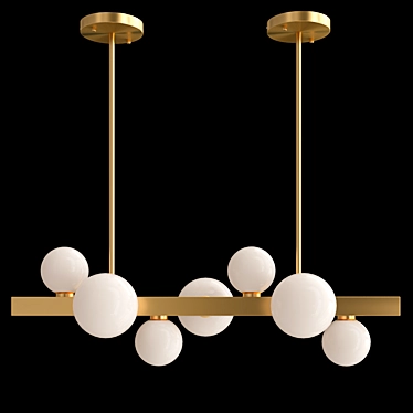 Elegant Copper Chandelier 3D model image 1 