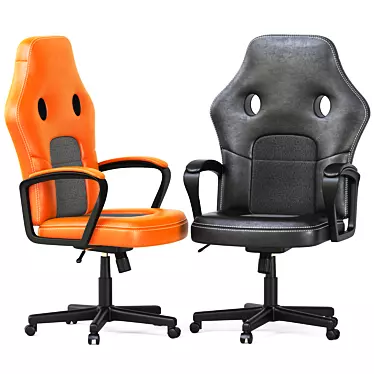 Ebern Designs PC & Racing Game Chair - Ultimate Comfort and Style 3D model image 1 