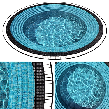 Circular Pool NO53: Stunning Water Visualization 3D model image 1 