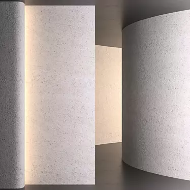 Textured Concrete Wall: High-Quality 3D Model 3D model image 1 