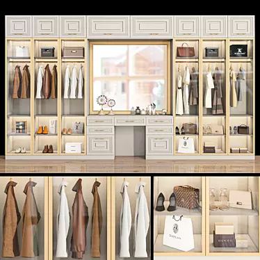 Stylish Wardrobe Set: Max/Vray/Corona 3D model image 1 