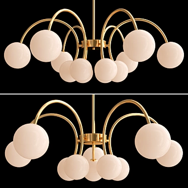 Elegant 2013 Lamp Chandelier 3D model image 1 