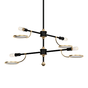 Enchanting Oberyn 4-Light Chandelier 3D model image 1 